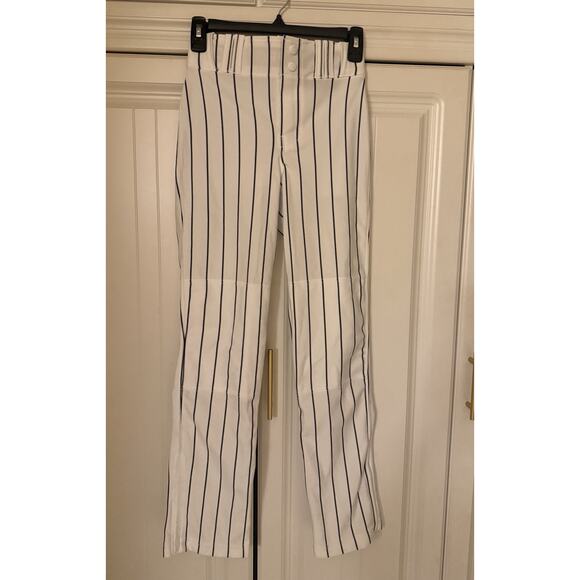 New With Tags Champro Baseball Pants White With Black Pinstripe Youth Medium - Picture 1 of 5